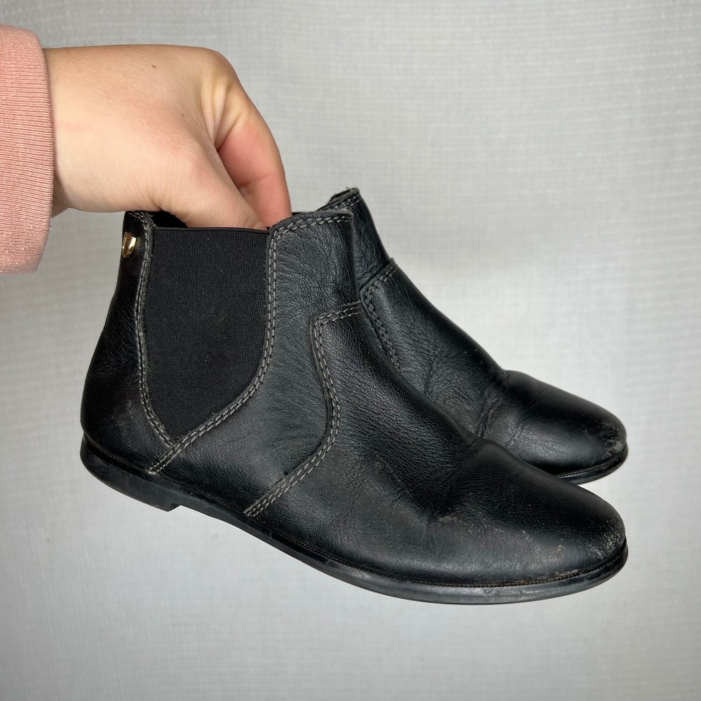 Venettini Kids Black Leather Elastic‎ Chelsea Ankle Boots Size 31 or US 13